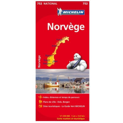 Achat Carte routière Michelin - Norvège - 752