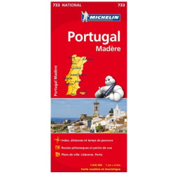 Achat Carte routière Michelin Portugal Madère - 733
