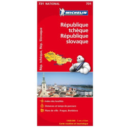 Achat Carte routière Michelin - République tchèque, République slovaque - 731