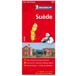 Achat Carte routière Michelin - Suède - 753