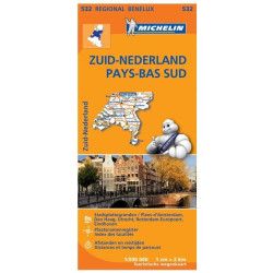 Achat Carte routière Michelin - Zuid-Nederland, Pays-Bas Sud - 532