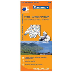 Achat Carte routière Michelin - Suisse Sud-Ouest - 552
