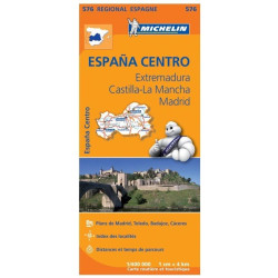 Achat Carte routière Michelin - Estrémadure, Castille-La Mancha, Madrid - 576
