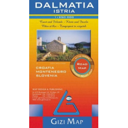 Achat Carte routière - Dalmatie, Istrie - Gizimap
