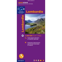 Achat Carte routière - Lombardie - IGN