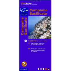 Achat Carte routière - Campanie - Basilicate - IGN
