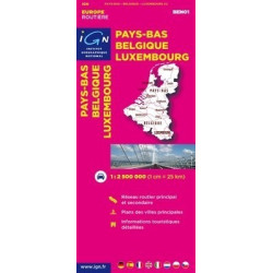 Achat Carte routière - Pays-Bas, Belgique, Luxembourg - IGN