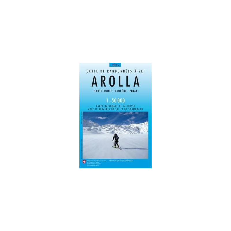 Achat Carte ski randonnée swisstopo - Arolla - 283S