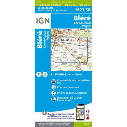 Bléré, Chenonceaux - IGN - 1923 SB