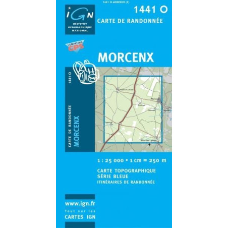 Achat Carte randonnées IGN - 1441 O - Morcenx