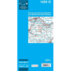 Carte randonnées IGN - Thouars (Nord) - Puy Notre Dame - 1624 O