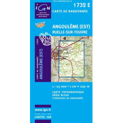 Carte randonnées IGN - Angoulême (Est) - Ruelle-sur-Trouve 1732 E