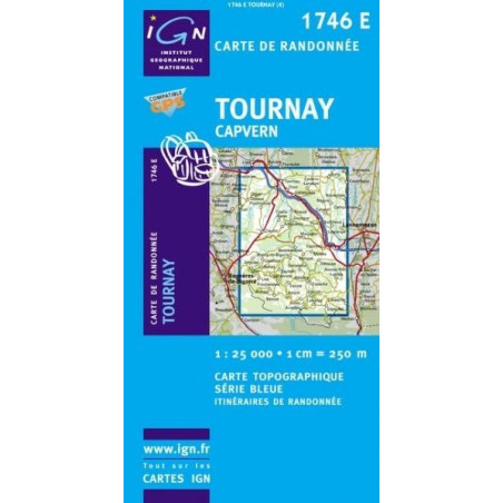 Achat Carte randonnées IGN - 1746 E - Tournay Capvern