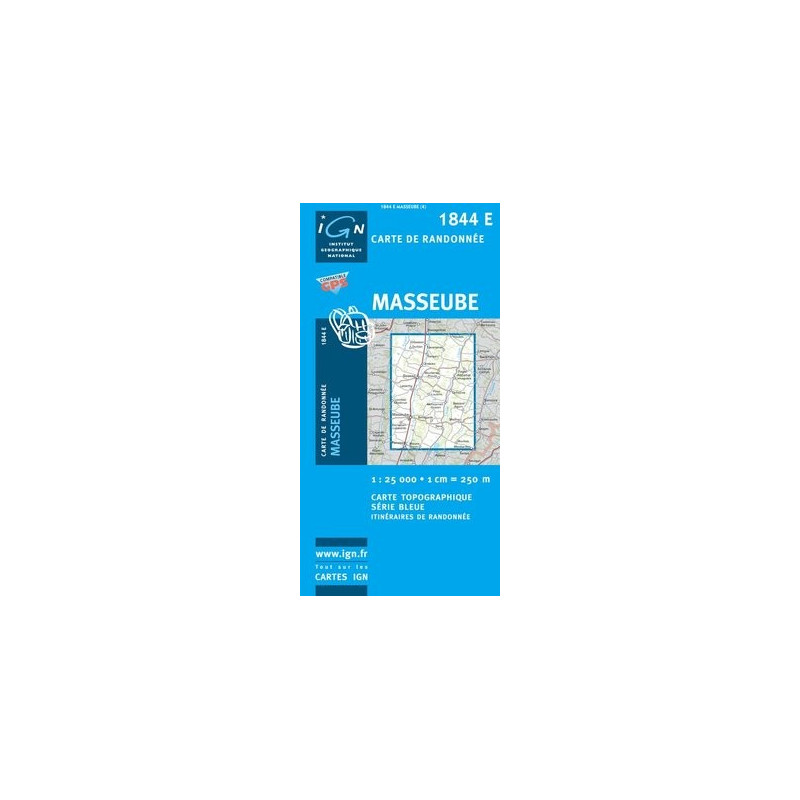 Carte randonnées IGN Masseube - 1844 E Carte randonnées IGN Masseube - 1844 E
