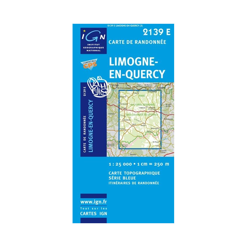 Carte randonnées IGN - 2139 E - Limogne en Quercy Carte randonnées IGN - 2139 E - Limogne en Quercy