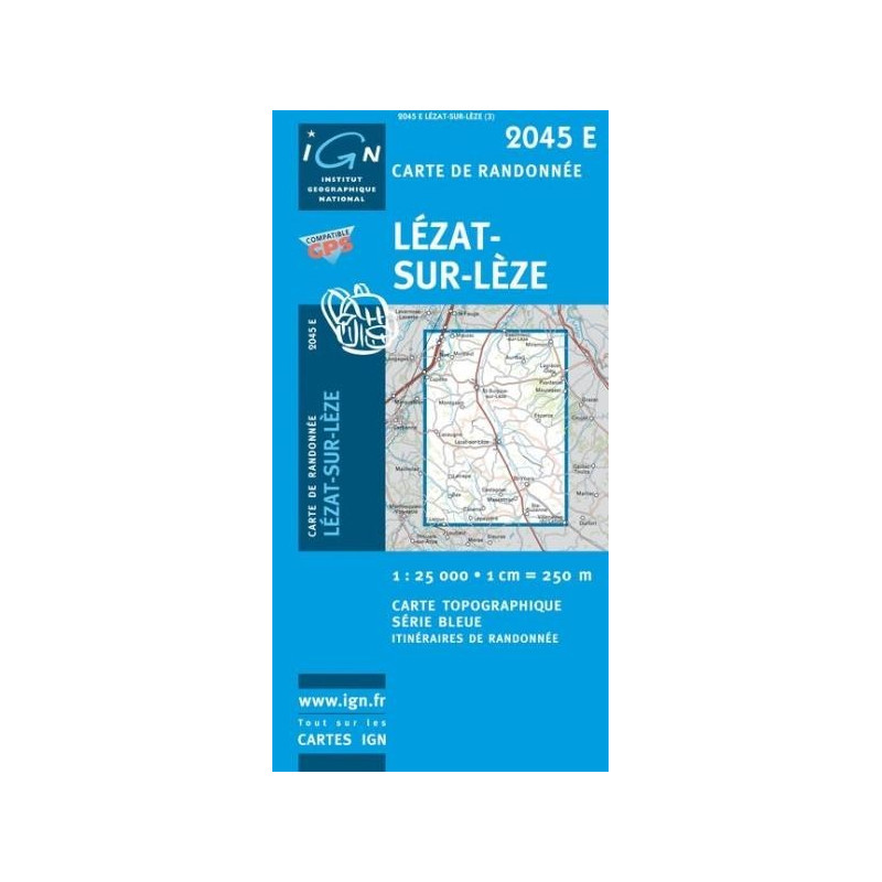 Achat Carte randonnées IGN - 2045 E - Lezat sur Leze Achat Carte randonnées IGN - 2045 E - Lezat sur Leze