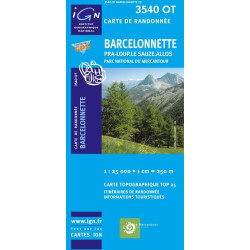 Barcelonnette - Pra Loup Le Sauze Allos - IGN 3540 OT