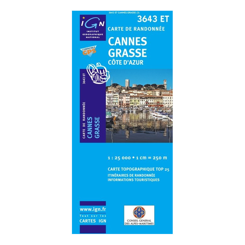 Cannes Grasse - Côte d'Azur - IGN 3643 ET