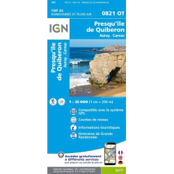 Presqu'île De Quiberon - Auray Carnac - IGN - 0821 OT