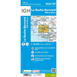 Carte randonnées IGN La Roche Bernard - Parc naturel régional de Brière - 1022 OT