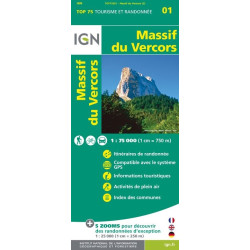 Massif du Vercors - IGN - TOP 75