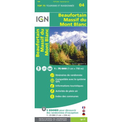 Beaufortain - Massif du Mont Blanc - IGN - TOP 75