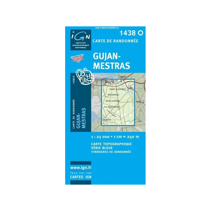 Achat Carte randonnées IGN - 1438 O - Gujan-Mestra