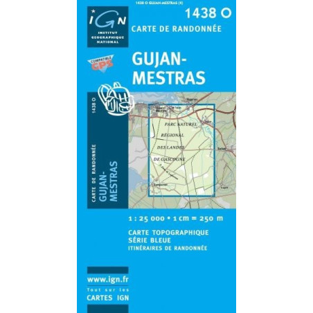 Achat Carte randonnées IGN - 1438 O - Gujan-Mestra