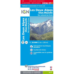 Carte randonnées IGN - 3336 ETR - Les Deux Alpes