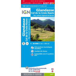 Glandasse - Col de la croix haute - PNR du Vercos - IGN 3237 OTR