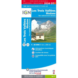 Les 3 vallées - Modane - PN de la Vanoise - IGN 3534 OTR