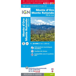 Monte d'Oro - Monte Rotondo - PNR de Corse - IGN 4251 OTR