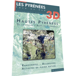 Carte randonnées 3D Hautes-Pyrénées - Face aud