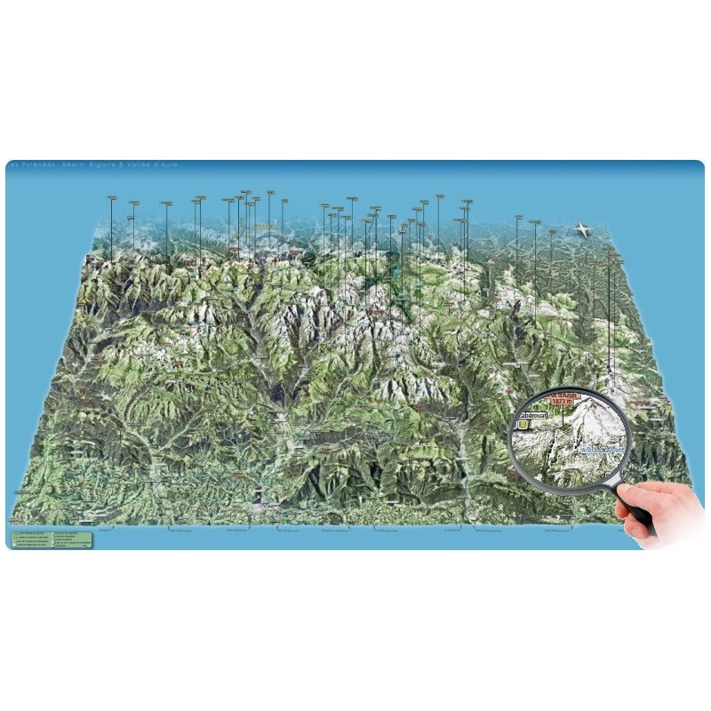 Carte panoramique - Béarn-Bigorre-Vallée d'Aure -Face au Sud