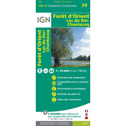 Forêt d'Orient, Lac du Der Chantecoq - IGN TOP75