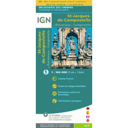 St Jacques de Compostelle, de Roncevaux à Compostelle - IGN