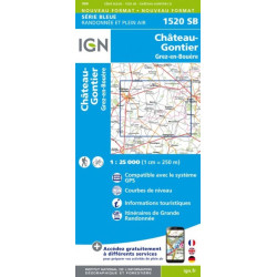 Château-Gontier, Grez en Bouère - IGN 1520 SB