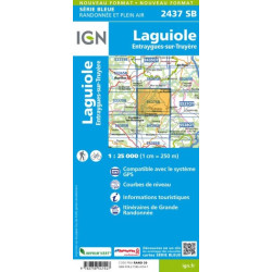 Laguiole,Entraygues sur Truyère - IGN - 2437 SB