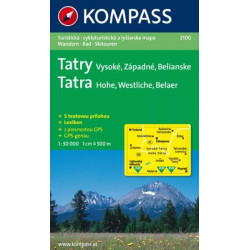 Achat Carte randonnées Tatra, Tatry - Kompass 2100