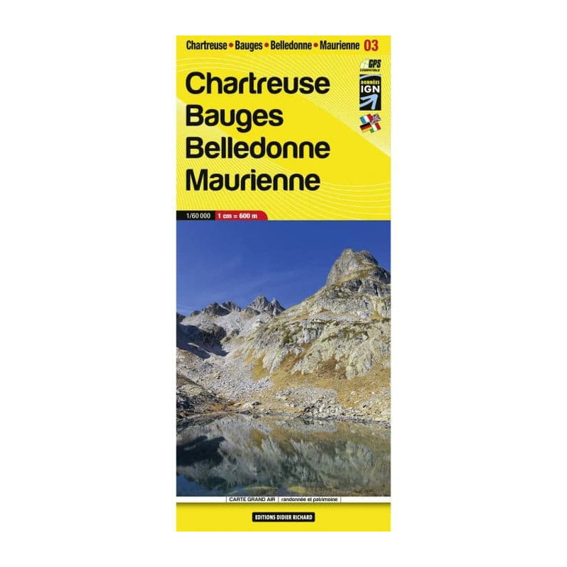Achat  carte de randonnées Mercantour Alpi Maritime - Didier Richard