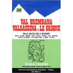 Achat Carte randonnées - Val Brembana Valsassina - IGC 22