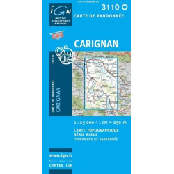 Carte randonnées IGN - 3110 SB - Carignan/Mouzon