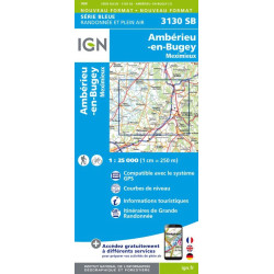 Carte randonnées IGN - 3130 SB - Ambérieu-en-Bugey/Méximieux Catalogue   Produits