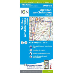 Achat Carte randonnées Chatillon sur Chalaronne - IGN - 3029 SB
