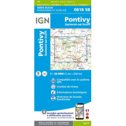 carte randonnées IGN - 0818 SB - Pontivy/Guéméné sur Scorff Catalogue   Produits Visualiser