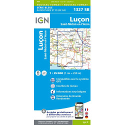 Achat Carte randonnées IGN - 1327 SB - Luçon/Saint Michel en l'Herm