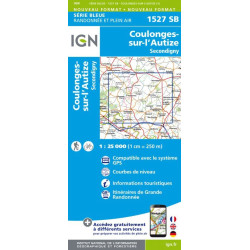 Achat Carte randonnées IGN - 1527 SB - Coulonges-sur-l'Autize/Secondigny