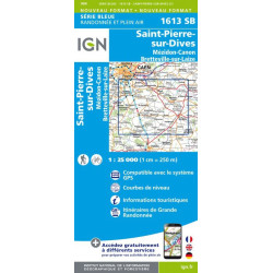 Achat carte de randonnées St Pierre sur Dives/Mezidon/Bretteville sur laize - IGN 1613 SB