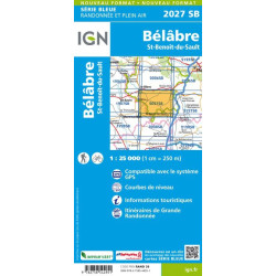 Achat Carte randonnées IGN - 2027 SB - Bélâbre/St Benoit du Sault