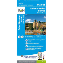 Achat Carte randonnées IGN - 1123 SB - Saint Etienne de Montluc/La Bernerie en Retz